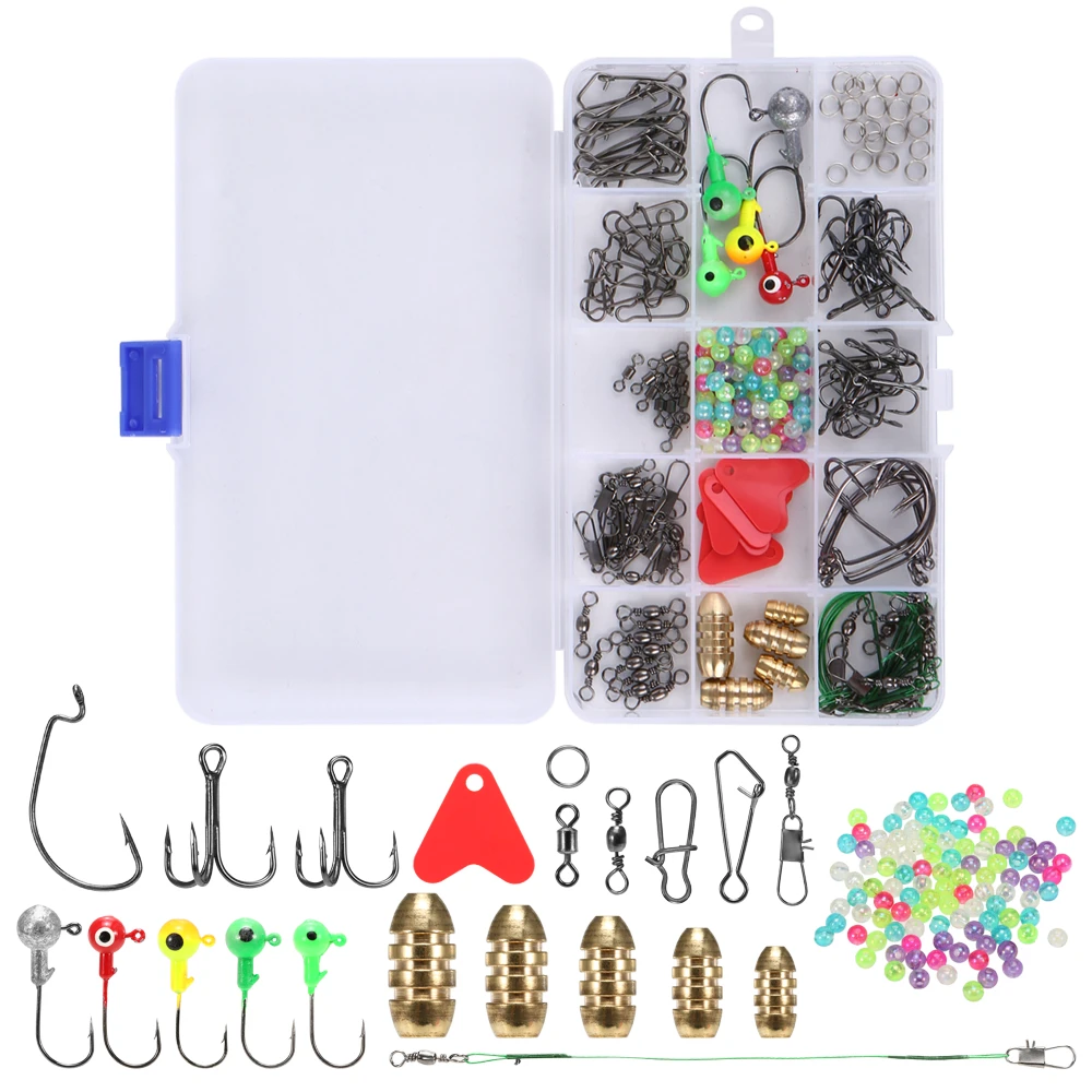 Набор рыболовных снастей 230 шт./лот анти спутывающиеся Вертлюги рыболовные