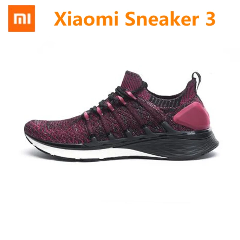 Newest Xiaomi Mijia Sneaker 3 Running Shoes Uni-moulding 2.0 Fishbone Lock System Elastic Knitting Vamp Shock-absorbing Sole | Спорт и