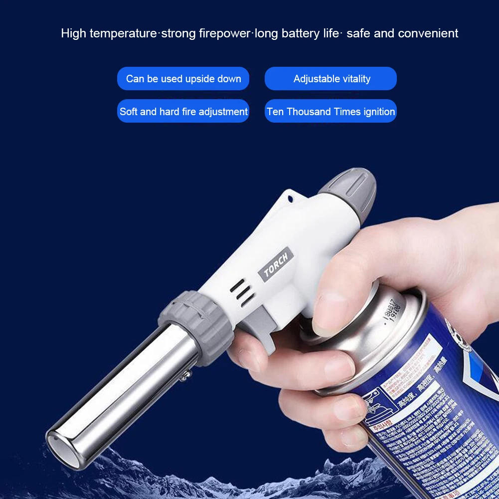 

Multifunctional Adjustable Barbecue Flame Torch Stainless Steel Ignition Lighter Gas Torch Welding Soldering Supplies