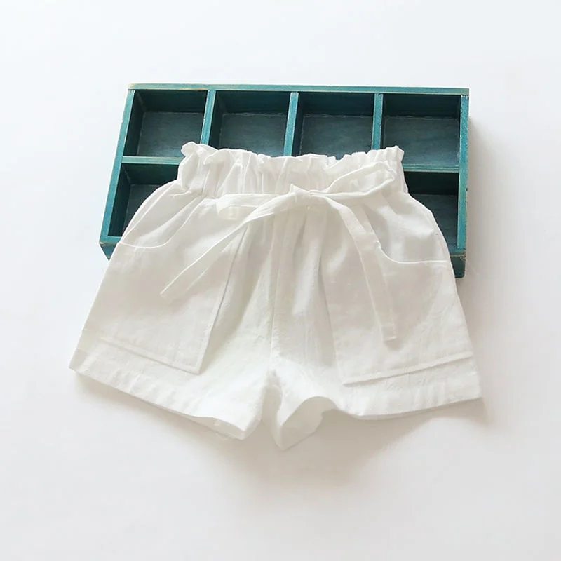 

Girls Shorts Summer Kids Girls Beach Clothes 4-8Y Girls Party Shorts Children Solid Color Clothing