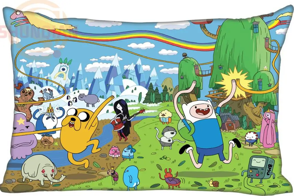 

Чехол с подушкой Adventure Time 16x24 дюйма, удобный, лучший подарок для вашей семьи, высокое качество