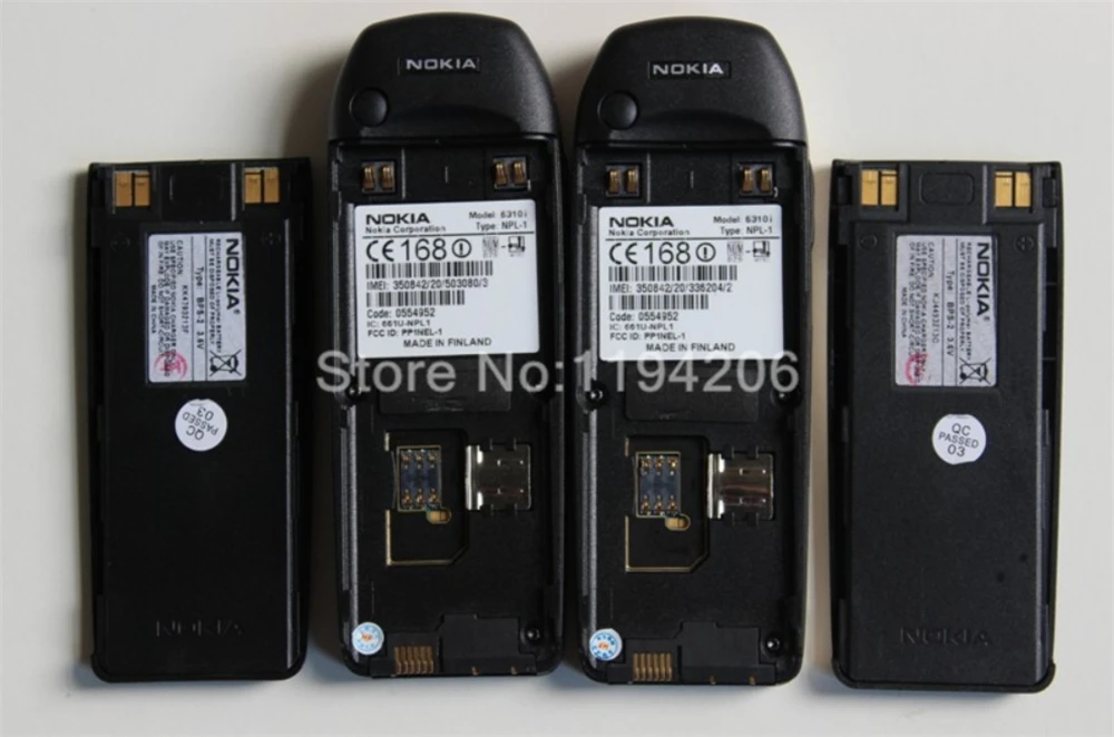 6310i разблокированный Nokia 6310i трехдиапазонный 2G GSM Поддержка Русская/арабская клавиатура классический Восстановленный мобильный телефон