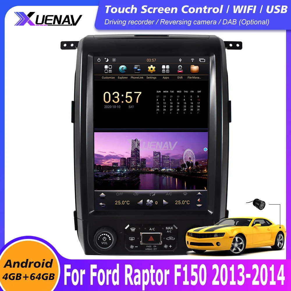 Для Ford Raptor F150 2013-2014 Tesla Style PX6 GPS-навигатор для автомобильный DVD-плеер автомобильное