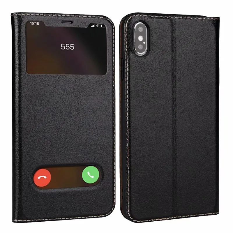 Роскошный чехол из натуральной кожи для iPhone X XS MAX XR 6 6s Plus 8 7 винтажный откидной