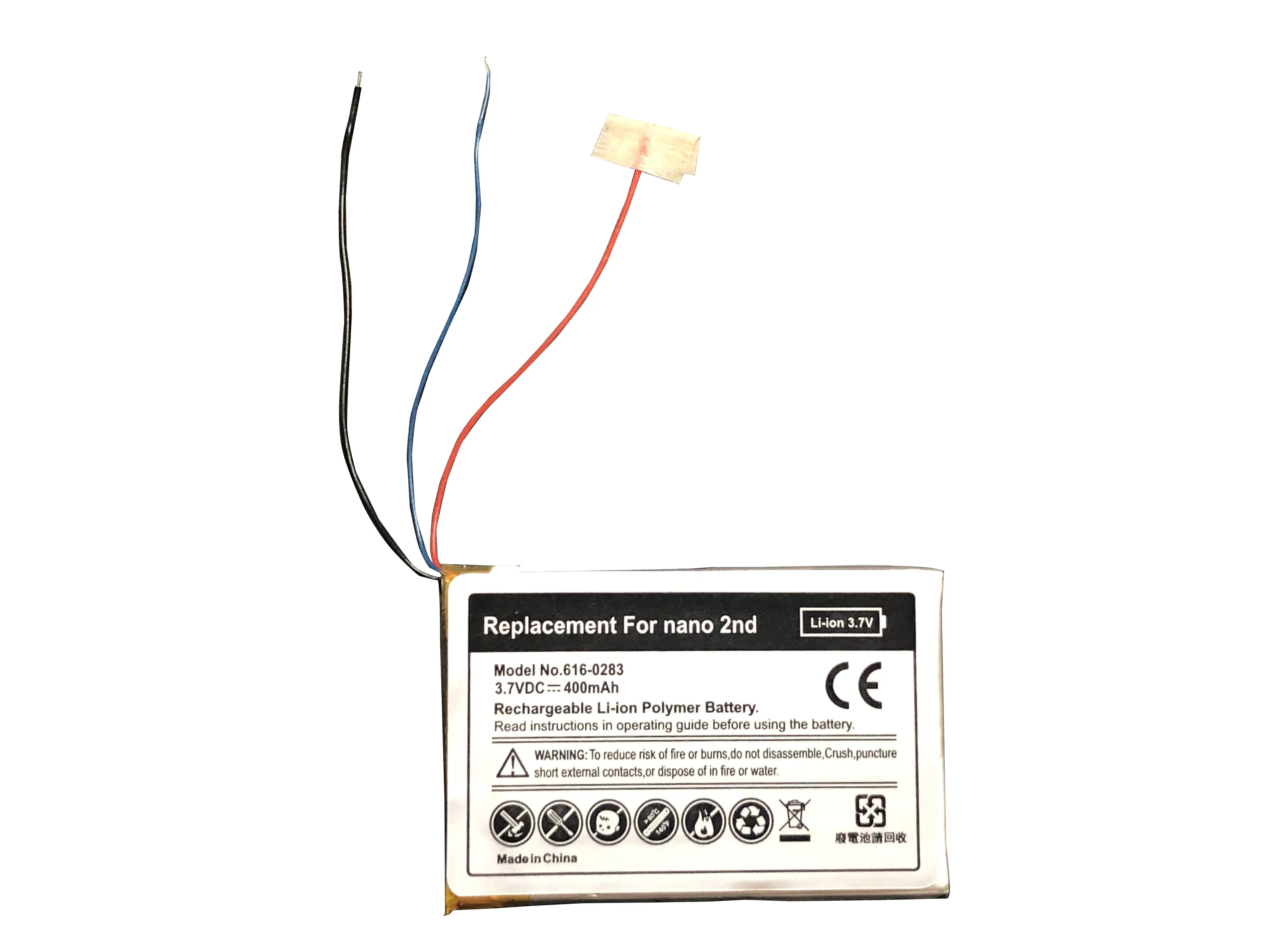 

Сменный литий-ионный аккумулятор 5 шт./лот 3,7 в 400 мАч для iPod Nano 2 2G 2-го поколения MP3 с бесплатными инструментами