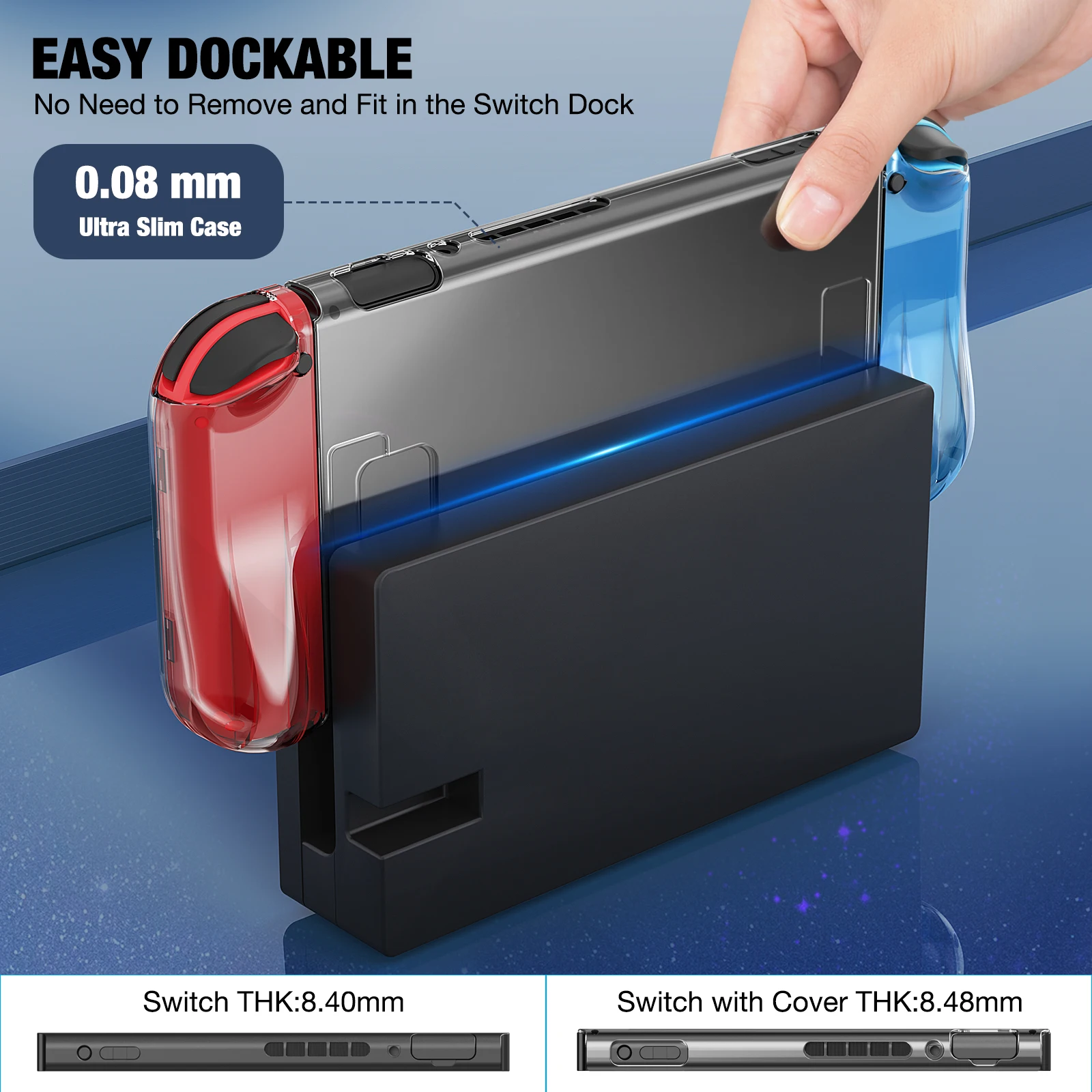 Прозрачный защитный чехол для Nintendo Switch с закаленным стеклом защита экрана 6 шт.