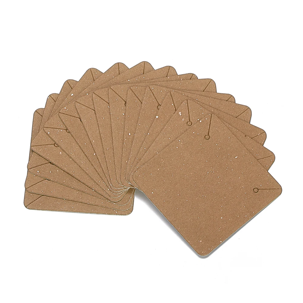 

50pcs/lot Earrings Necklaces Display Cards for Jewelry Boxed Packaging Cardboard Hang Tag Card Ear Studs Paper Card 5x5cm
