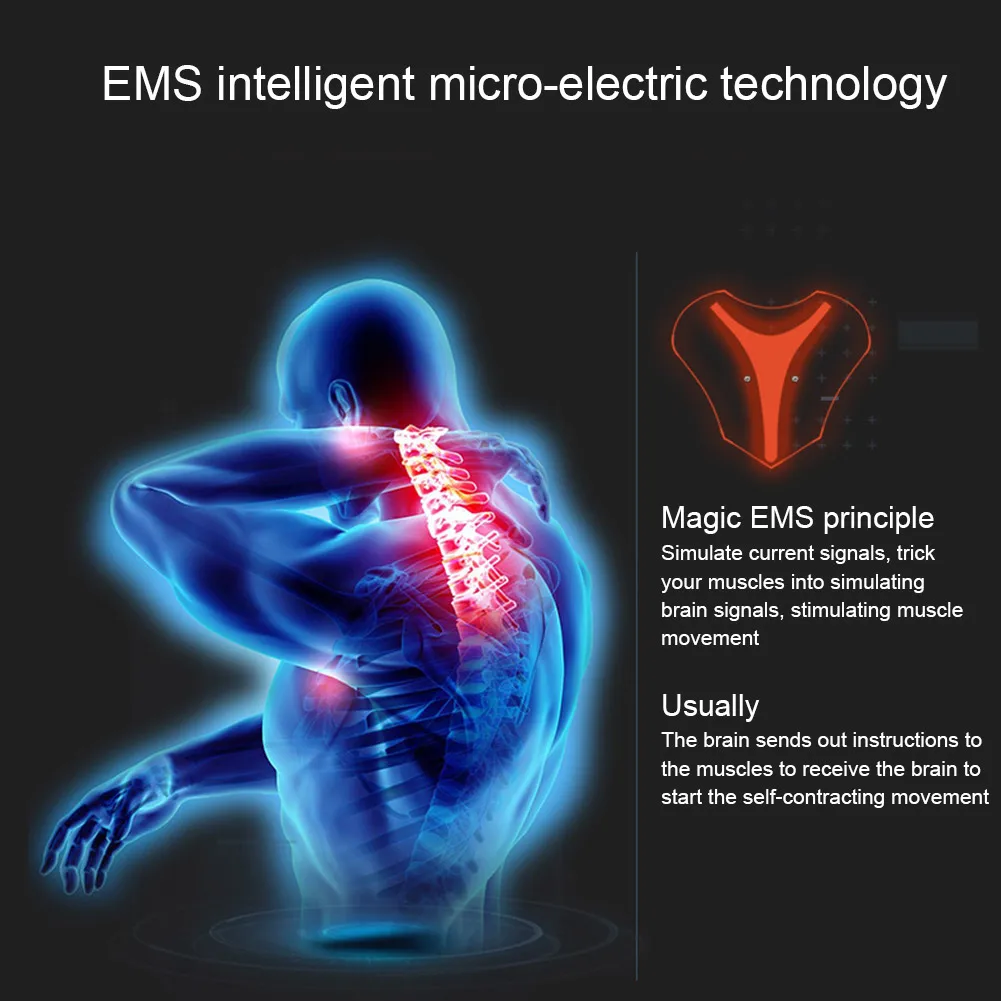 Электрический шейный массажер для шеи и спины стимулятор мышц облегчение боли