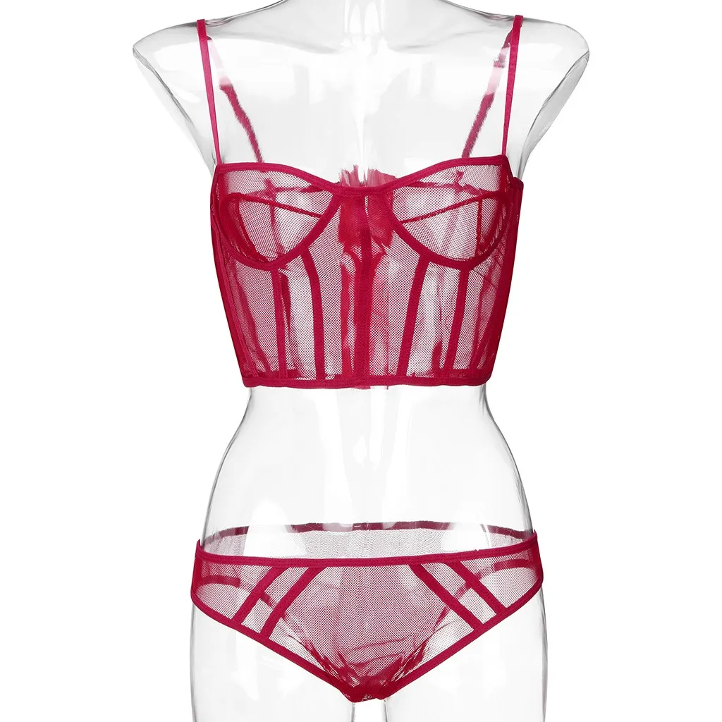 2019 Модный комплект с бюстгальтером пряжкой сетчатый нижнего белья мягкое нижнее