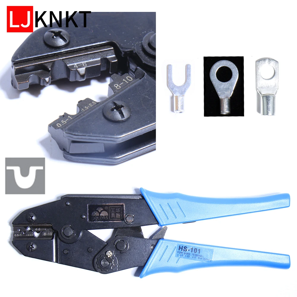 

Crimping pliers pliers most types non-insulated HS-101 hardness tool plug spring Crimping terminals Electric Wiring Cold Pressed