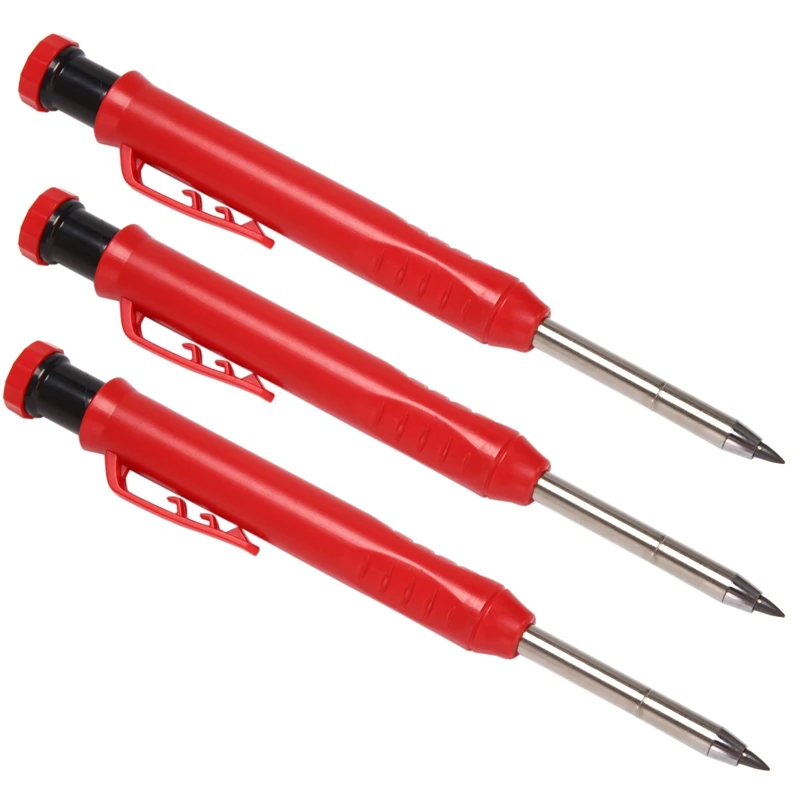 Solid Carpenter Pencils With 18 Refills Woodworking Tools Deep Hole Pen Marking Tool For Architects | Инструменты