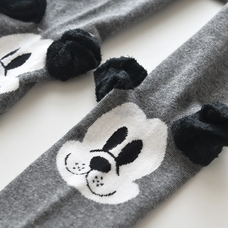 Осенне-зимние теплые колготки для девочек, От 2 до 9 лет, милые рождественские чулки с рисунком собаки из мультфильма, детские колготки из мягкого хлопка для девочек