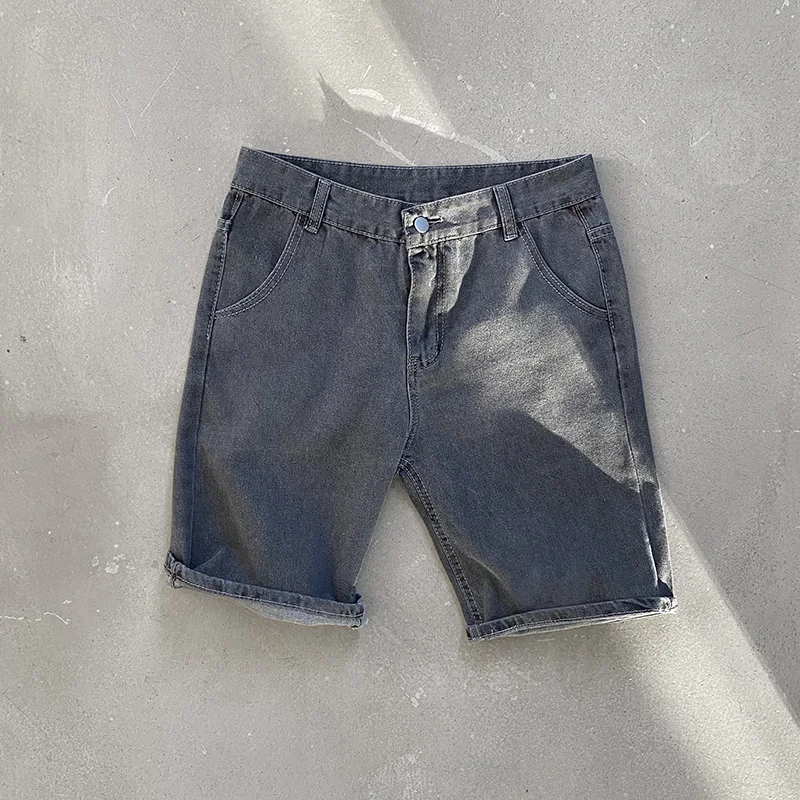 Мужские джинсовые шорты SingleRoad темно синяя Повседневная Японская уличная одежда