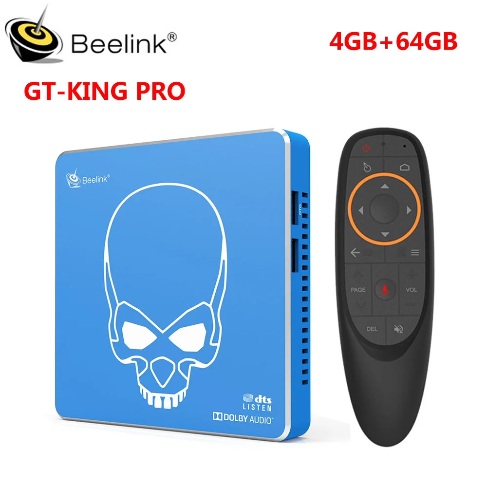 2021 Beelink GT King Pro WIFI6 Amlogic S922X /S922X H Смарт ТВ приставка Android 9 0 4 ГБ 64 1000M LAN BT5.0 4K Dolby аудио