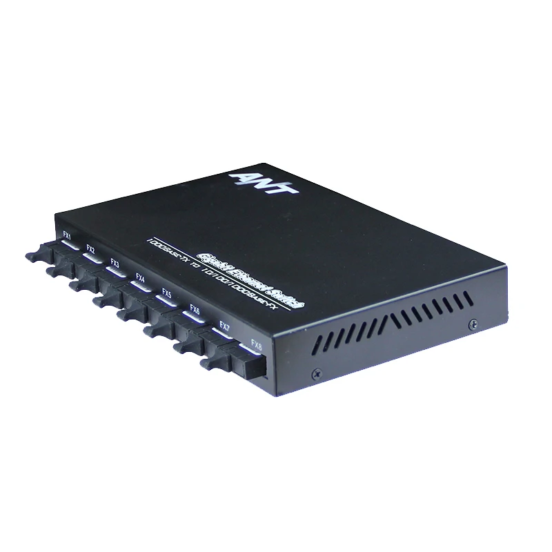 Волоконно-оптический коммутатор 8 SC 2 1000M RJ45 промышленный гигабитный Ethernet коммутатор медиаконвертер