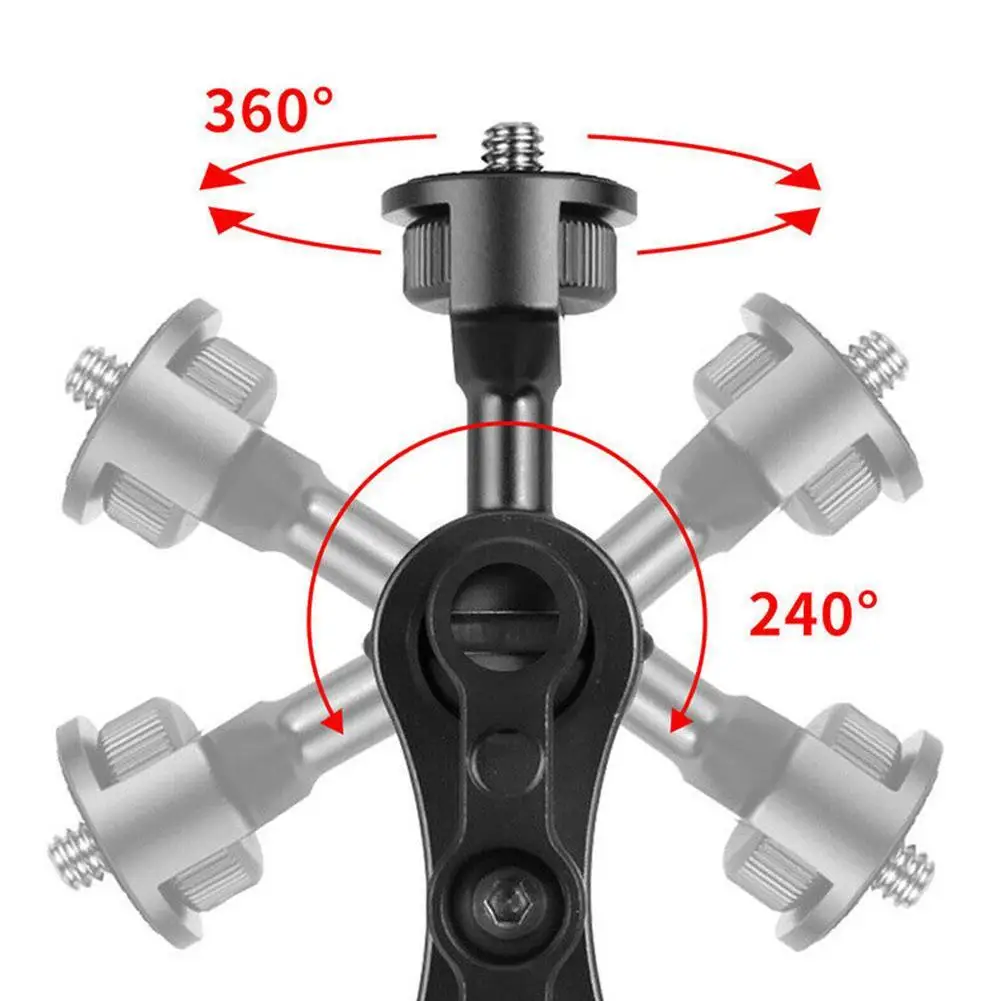 

360 Rotating Ball Joint Mount Arm Magic Hand Extension Adapter Swivel Joint Helmet Tripod Bicycle Holder for Gopro Camera