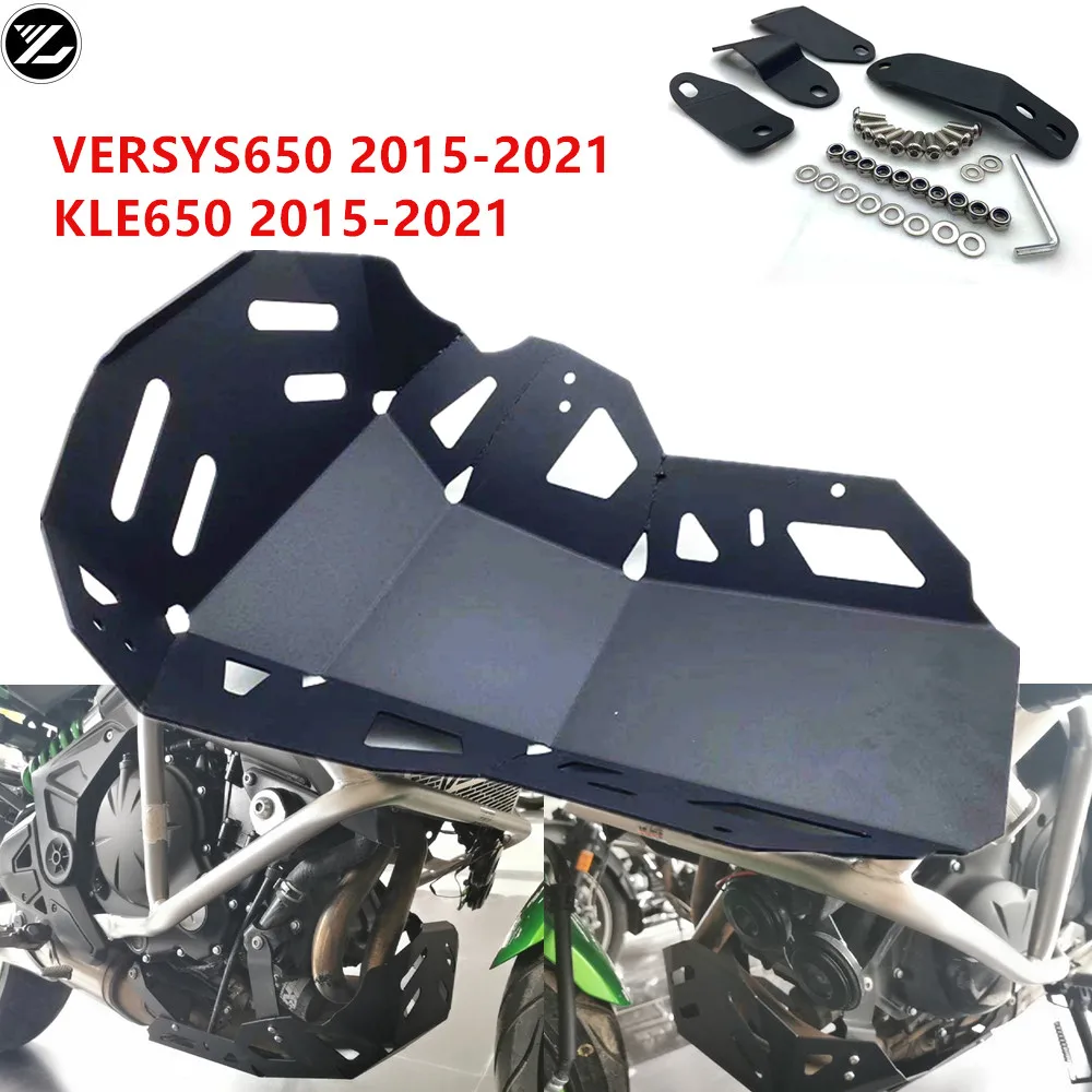 For Kawasaki Versys 650 Versys650 KLE KLE650 2015 - 2021 Motorcycle Engine Protection Cover Chassis Under Guard Skid Plate Parts