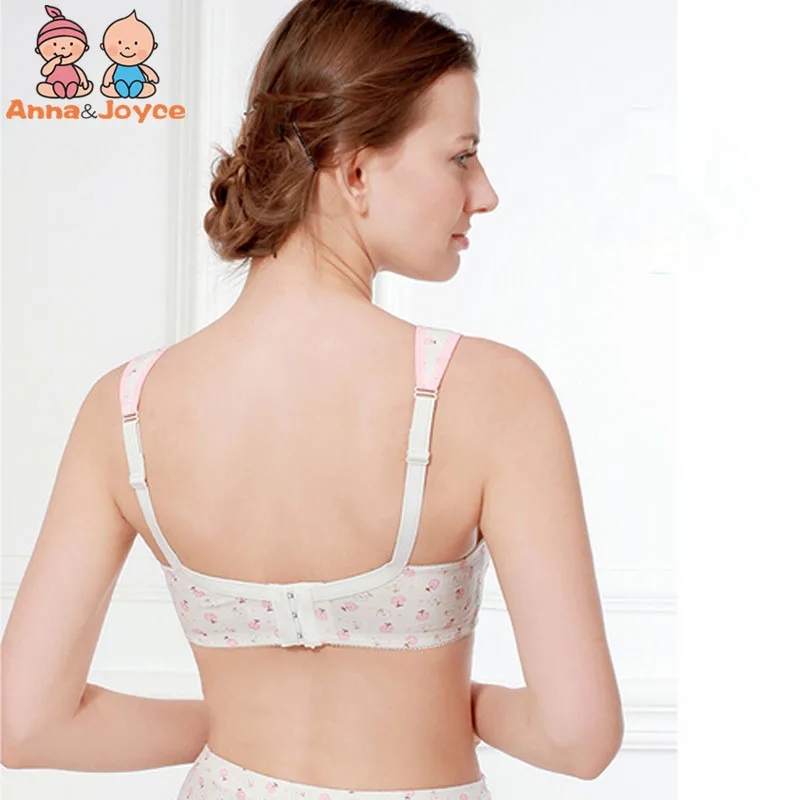 Хлопковые мягкие бюстгальтеры для кормления с цветочным принтом открывающиеся