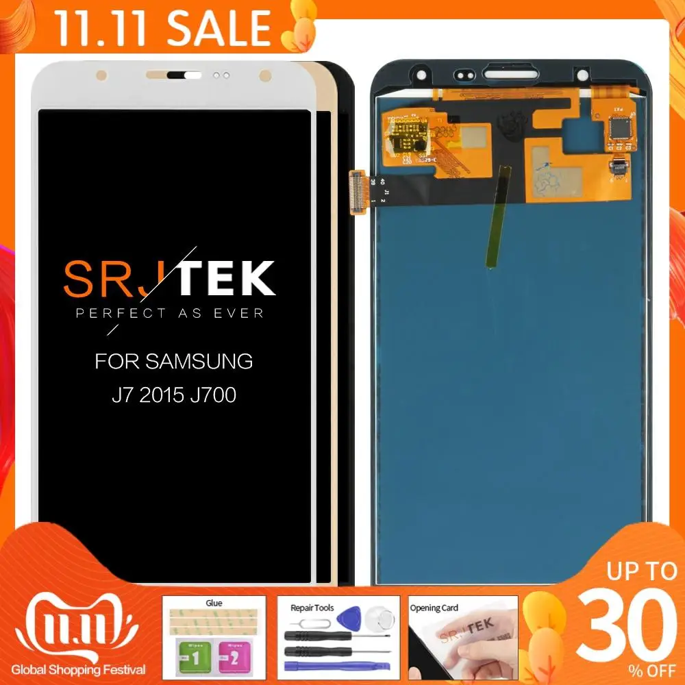 ЖК-дисплей с сенсорным экраном и дигитайзером в сборе для Samsung Galaxy J7 2015 J700 J700F J700H
