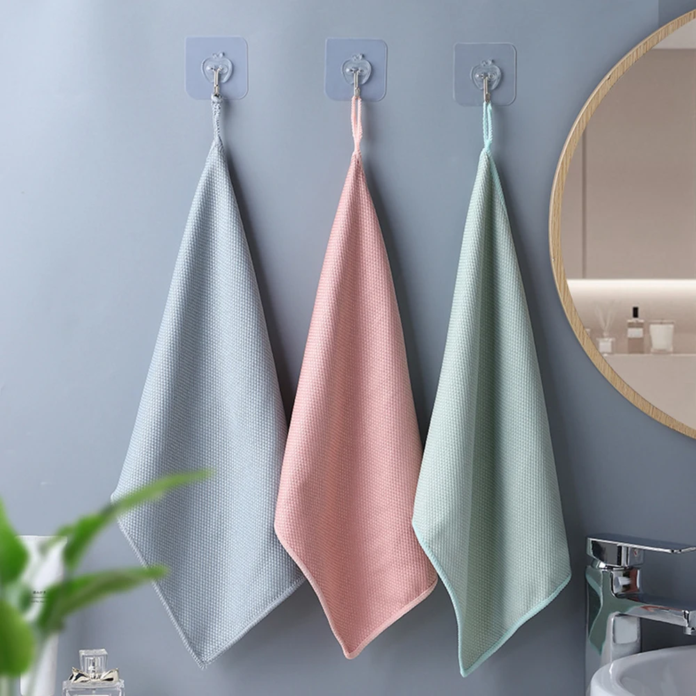 

5PC/Package Color Random Lazy Cleaning Cloth Anti-Grease Cloth Dishwashing Cloth Hanging Kitchen Tool Baking Cloth Dish Towel