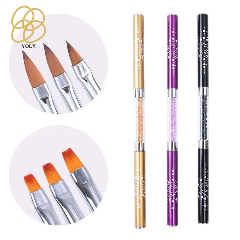 

Nail Art Tool Painted Pen Color Mixing Stick Double Nail Pen Tool Drill Rod acrylic Nail brush supplies for professionals