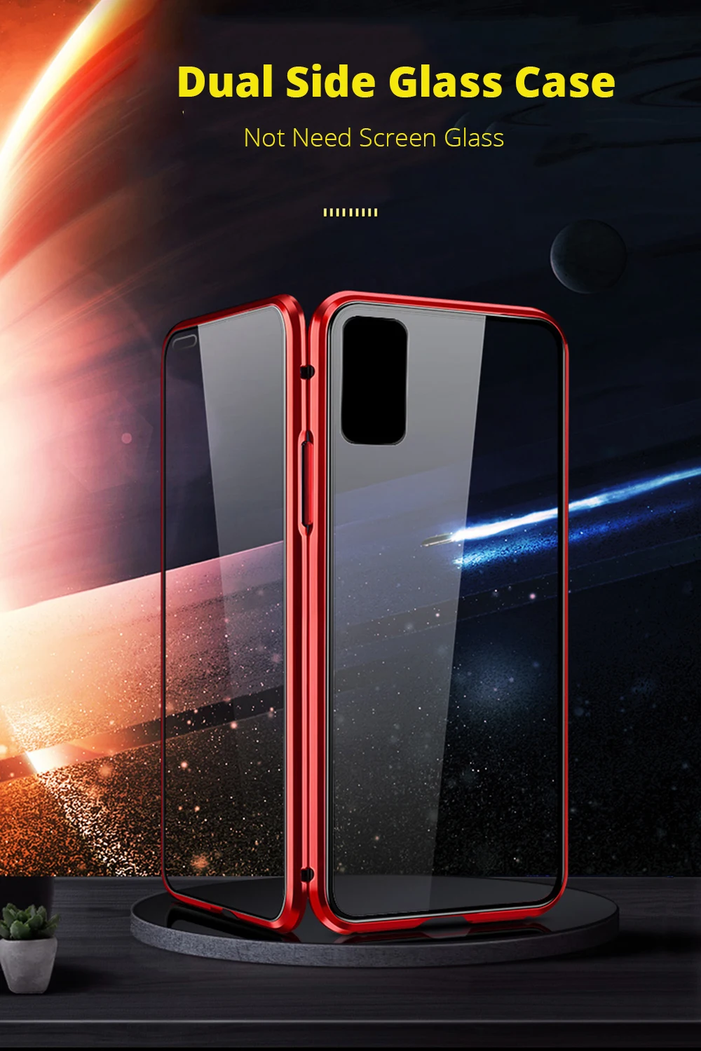 Двойной Стекло чехол для huawei Честь V30 вид 30 Pro Чехол-Броня из металла магнитное закаленное стекло чехол для huawei Honor V30 V 30 Pro 5G