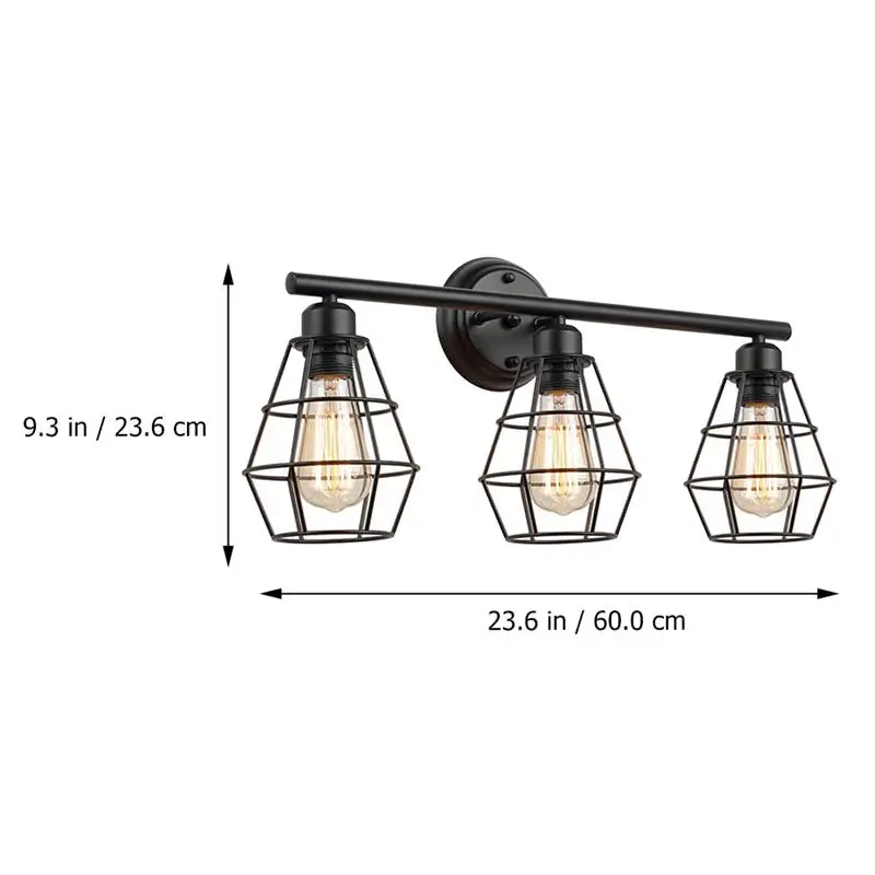 

1pc 3-head Wall Light American Style Vintage Vanity Lamp No Light Source