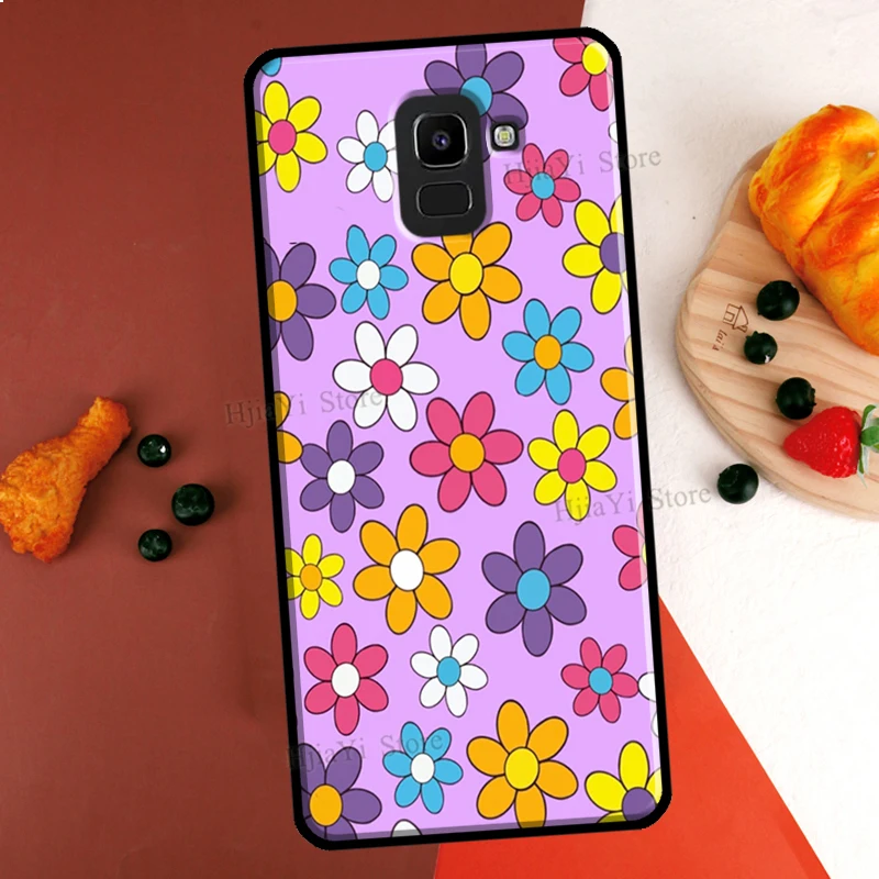 Psychedelic Flower Power Groovy Boho Daisy Fundas для Samsung J3 2017 J5 J7 A3 A5 J1 2016 J6 J4 Plus A7 A8 A9 J8 2018 Case Coque |