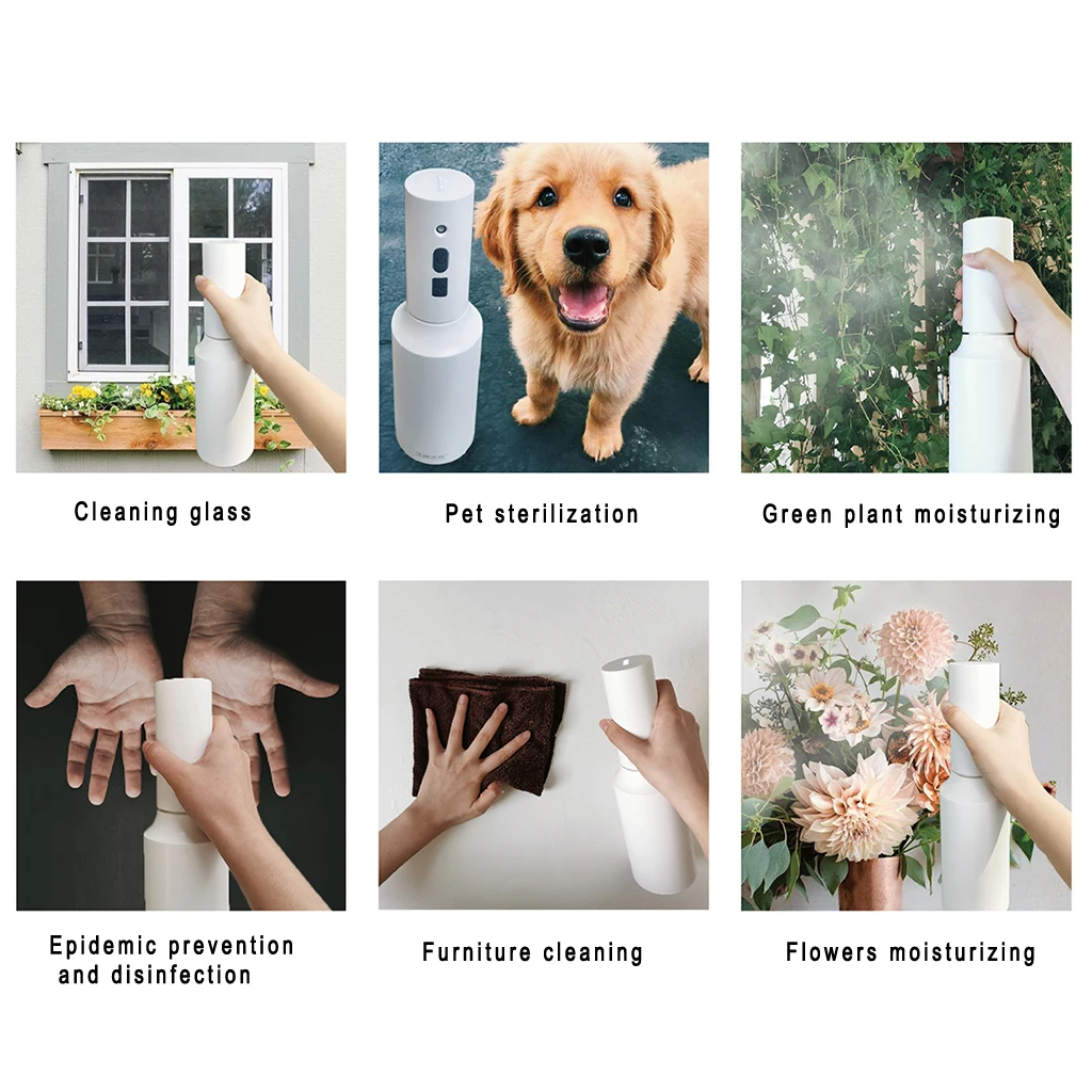 

Electric Mist Spray Machine Face Sprayer Plants Watering Can USB 750ml