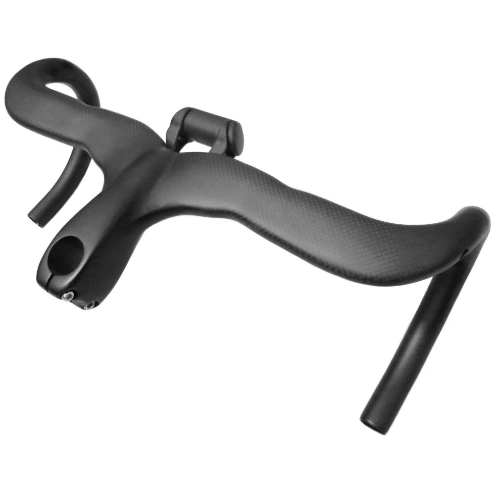 Матовый углеродный дорожный руль изогнутый Сверхлегкий из углеродного волокна