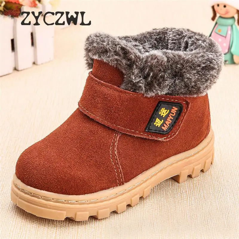 

Новинка 2019, зимние детские ботинки из натуральной кожи, зимняя обувь для мальчиков и девочек, детские кроссовки, брендовые Детские ботильон...