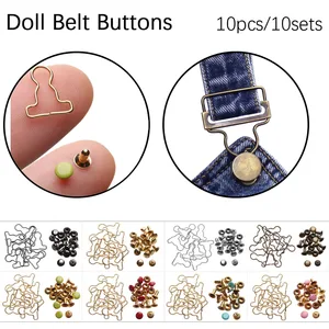 10 комплектов, металлическая пряжка для кукол