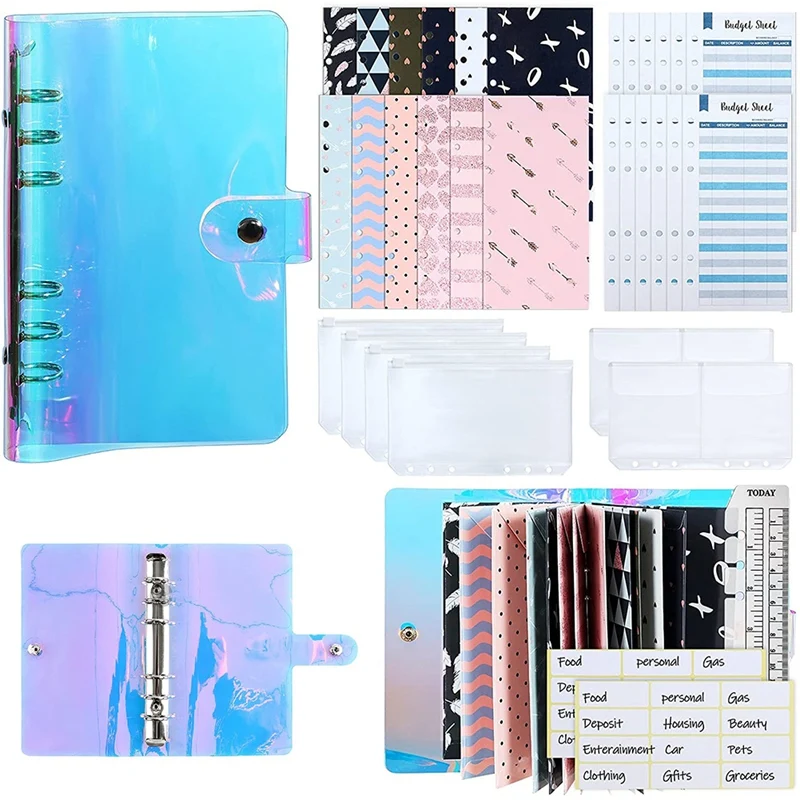 

34Pcs Budget Organizer Binder Cash Envelope System,They Are Great for Storage Cash,Coins,Checks,Receipts