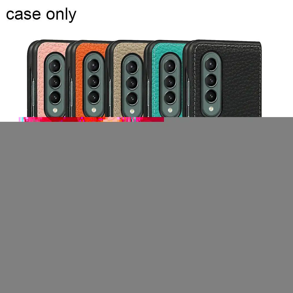 

For Samsung Galaxy Z Fold 3 5G Fold3 Case Luxury Genuine Bracket Back Case Shockproof with Shipping Leather Redmi Note6 Pro Case
