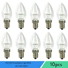 10 светодиодных канделябров, Свеча E12, лампа 10 Вт, эквивалентный светильник для люстры, 110 В переменного тока, 220 В, теплыйхолодный белый домашний свет