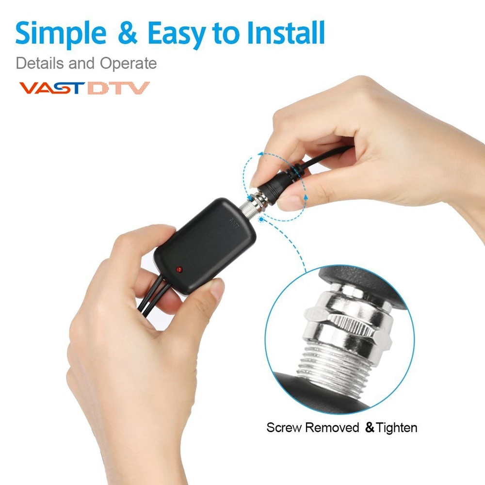 50 км 30 дБи Крытый с высоким коэффициентом усиления Freeview HD цифровая ТВ антенна 1080 P/VHF/UHF и 16.4ft коаксиальный кабель для MyGica ТВ тюнер