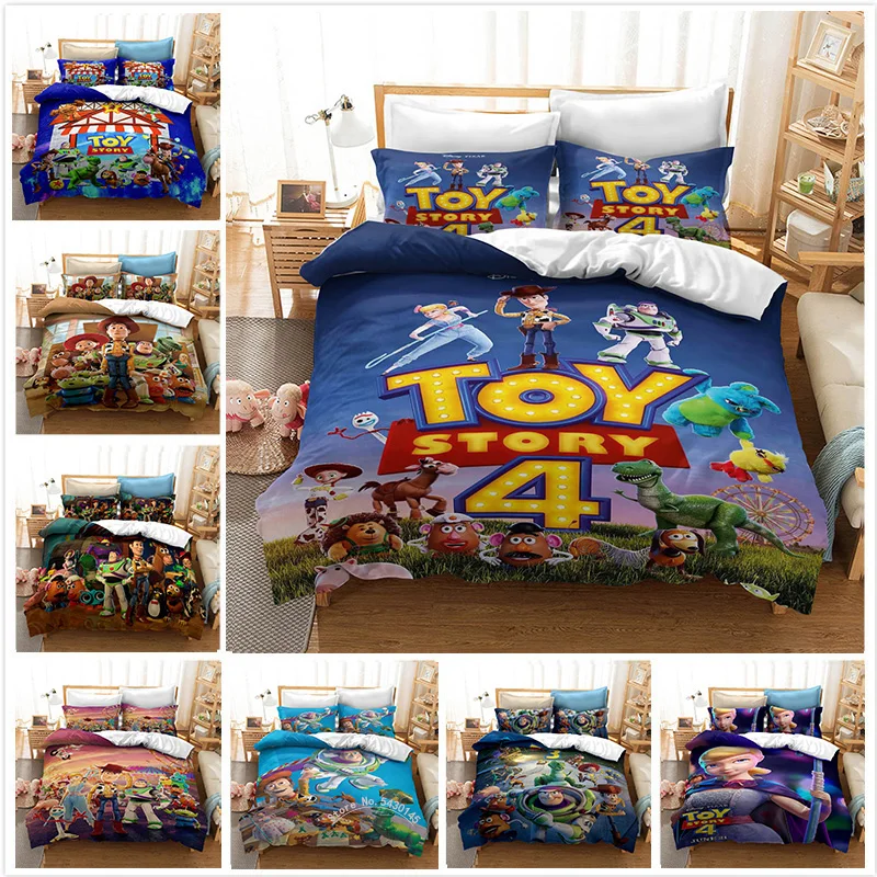 Комплект постельного белья из мультфильма История игрушек Шериф Вуди Базз
