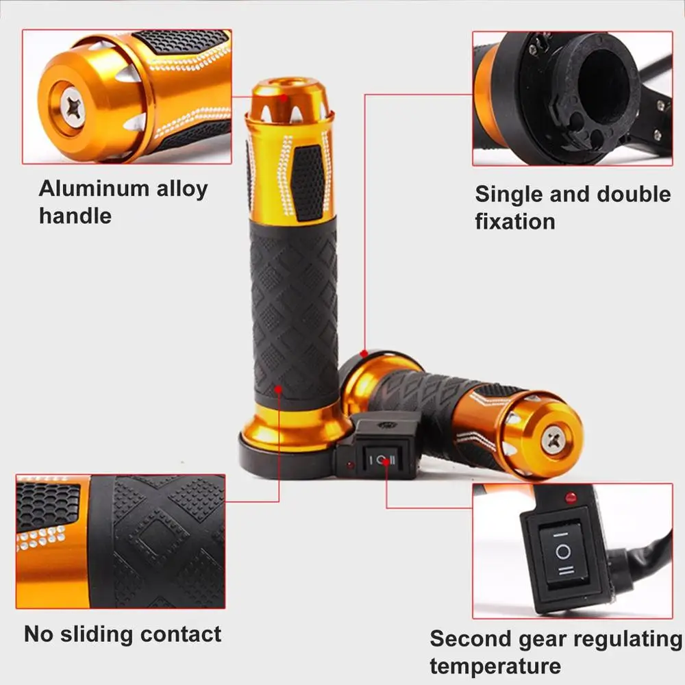 

12V Motorcycle Handlebar Electric Hot Heated Grips Handle Handlebar Warmer Manillar Motorcycle Electric Handle