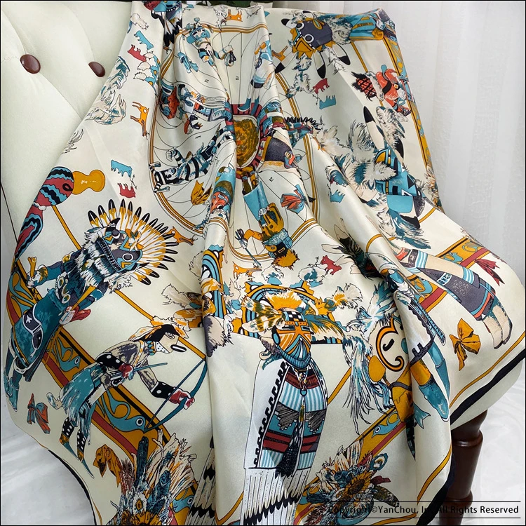 

Квадратный шелковый шарф из натурального шелка, 110 фуляр, летние большие атласные шарфы 110*110 см с прошитыми вручную краями, шаль из шелка тут...