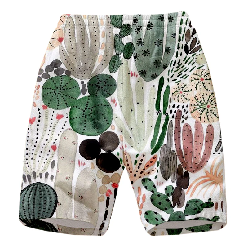 Поддержка персонализации повседневных мужских шорт с комиксным принтом |