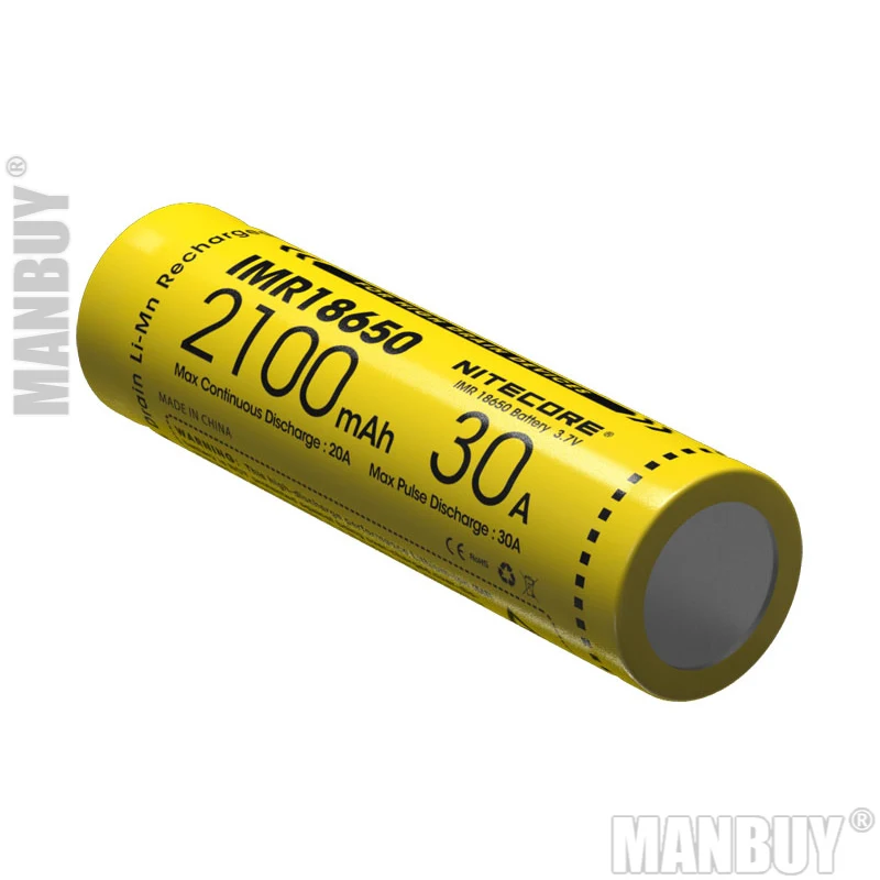 100% Оригинальный Nitecore IMR18650 2100 мА/ч 30 А 3 7 в Li-Ion защищенный перезаряжаемый
