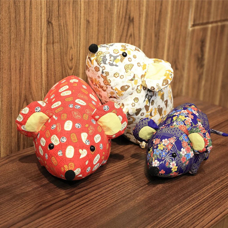 1 шт. 23 см китайский новый год высокое качество красная плюшевая мышь супер мягкая