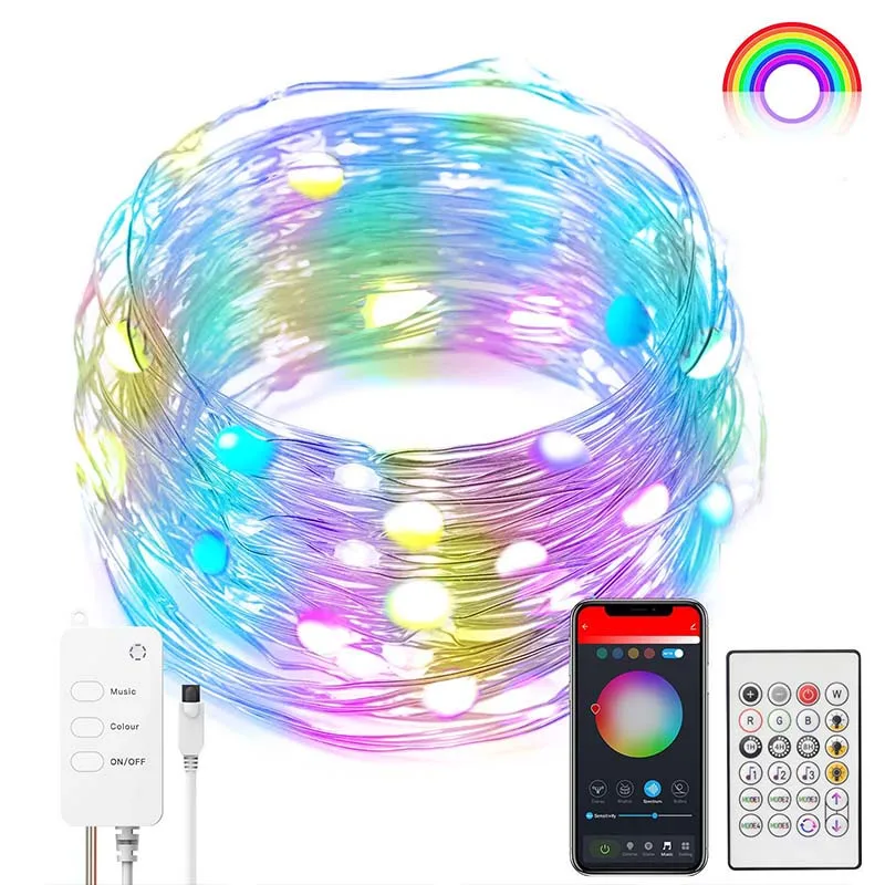 

Светодиодная сказочная RGB Гирлянда, 5 м, 10 м, 20 м