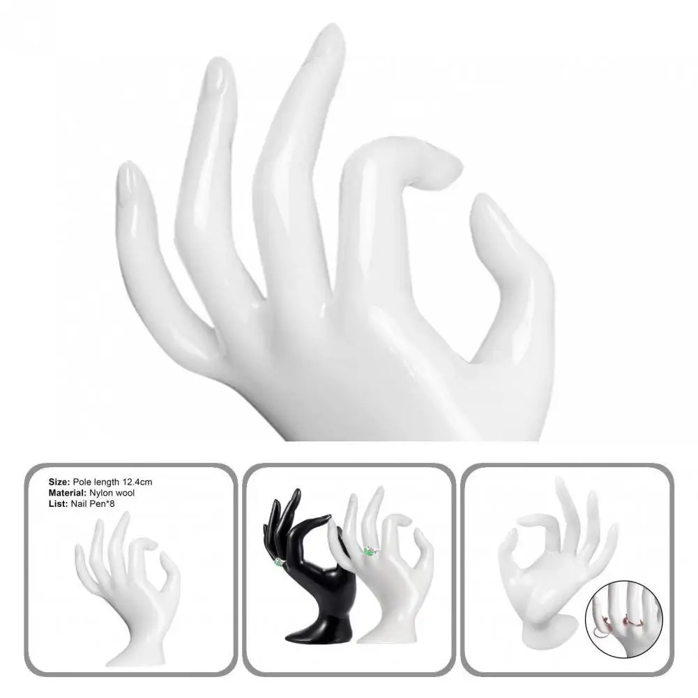 

Wear-resistant Solid Color OK Finger Display Stand Hand Model for Store