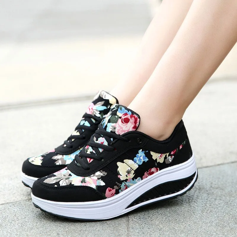 

Women Shoes 2018 Fashion Sneakers Women Basket Femme Comfortable Wedges Sneakers chaussure femme Women Vulcanize Shoes
