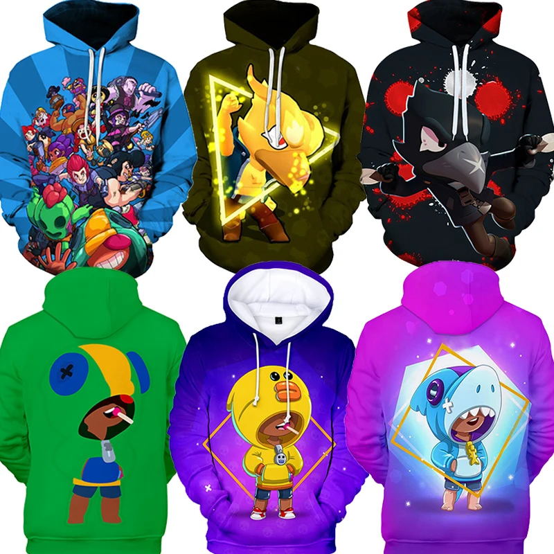 

Children Cute Crow Shoot s Game 3D Print Hoodies Men Clothing Harajuku Sweatshirt Kids Leon Child Tops Boys Girls
