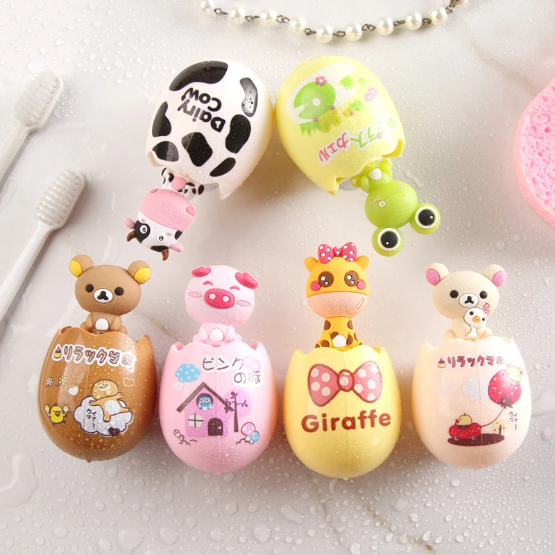 Держатель для зубной щетки XUNZHE в форме яйца 1 шт. автоматическая двойная присоска