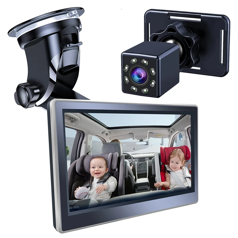 Beste 5Inch HD1080P Baby Auto Spiegel Achterbank Baby Auto Met Hd Camera Functie Auto Spiegel Display Herbruikbare Sucker Beugel