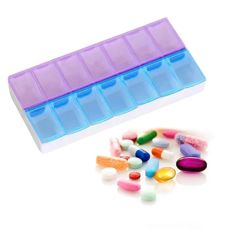 Портативный 7 дневный Еженедельный контейнер для таблеток Дорожный Чехол