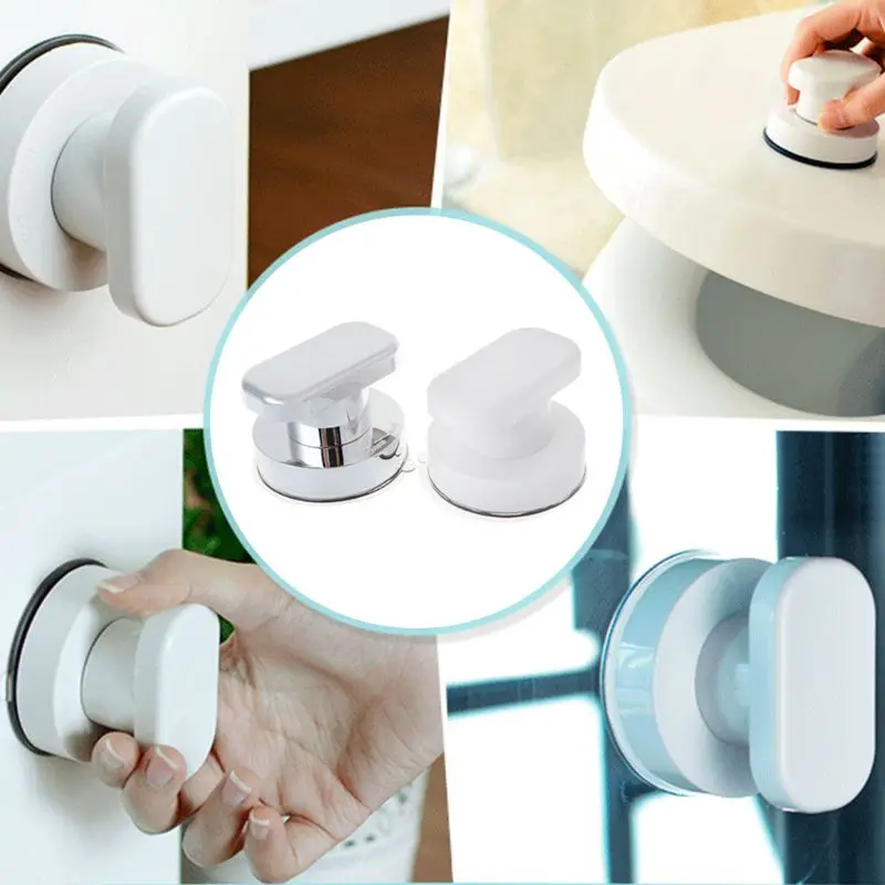 Ручка на присосках дверь ящик холодильника часы с чашкой присоске для ванной